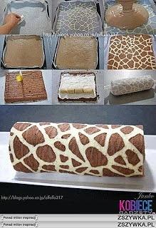 Rolada żyrafa z mascarpone i nutellą