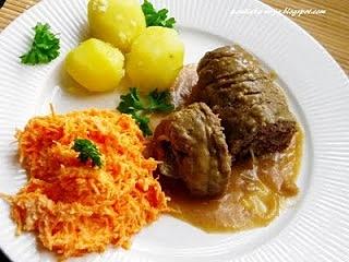Roladki wołowe faszerowane