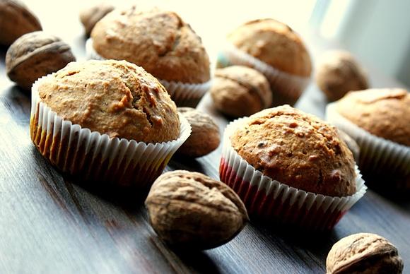 Muffiny orzechowe z włoskimi orzechami