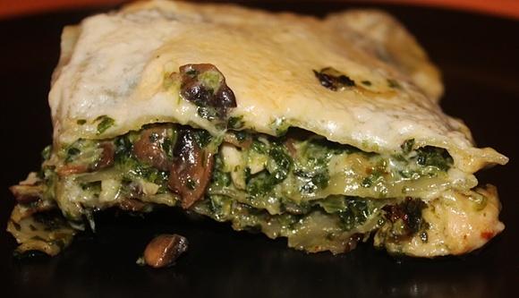 Tydzień włoski – lasagne ze szpinakiem i pieczarkami
