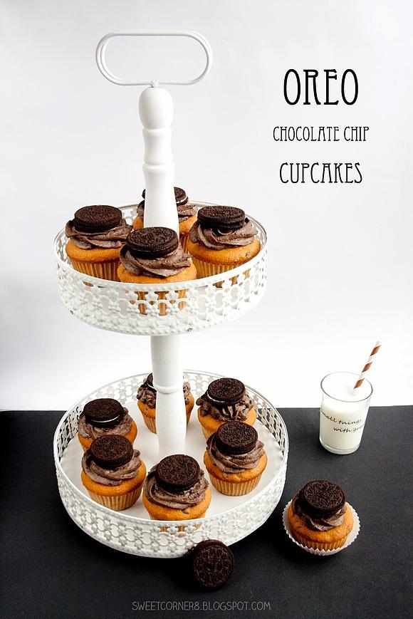 Oreo czekoladowe babeczki z kroplami czekoladowymi
