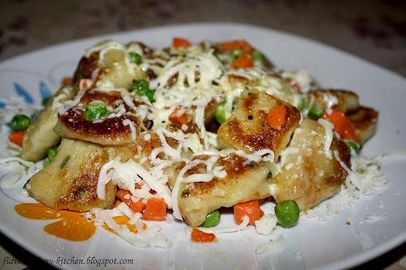 Gnocchi z groszkiem i marchewką