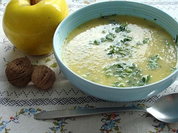 Zupa krem z porów i pietruszki