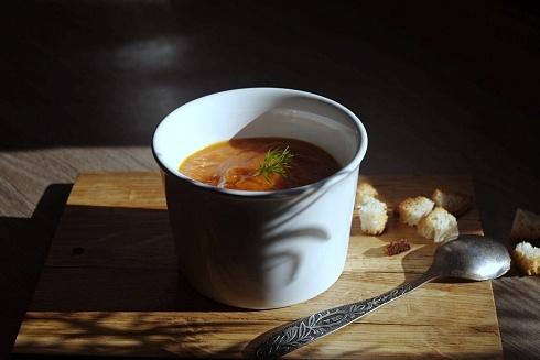 Warming orange cream soup
