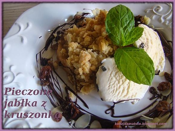 Pieczone jabłka z kruszonką