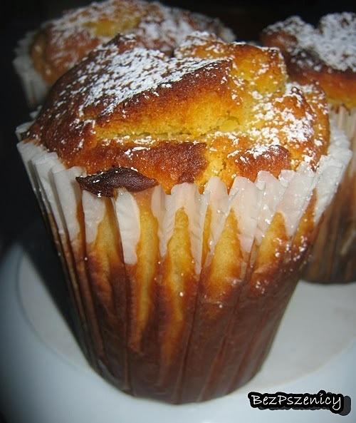 Waniliowe muffiny kukurydziane xxl bez jajek