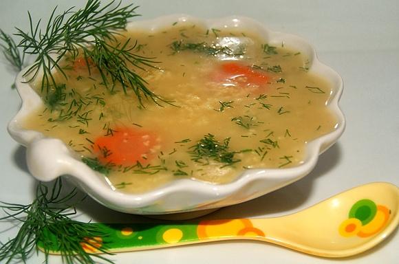 Krupnik jaglany na rumianym wywarze