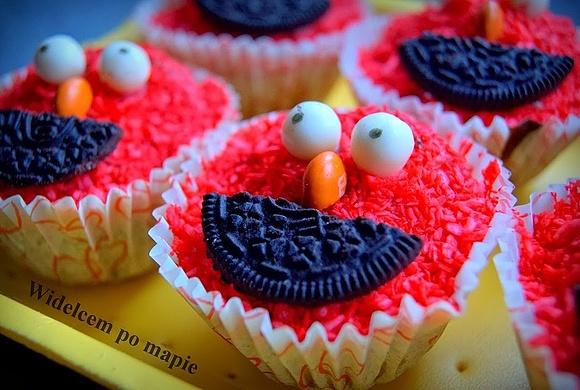 Aż żal jeść babeczki Elmo