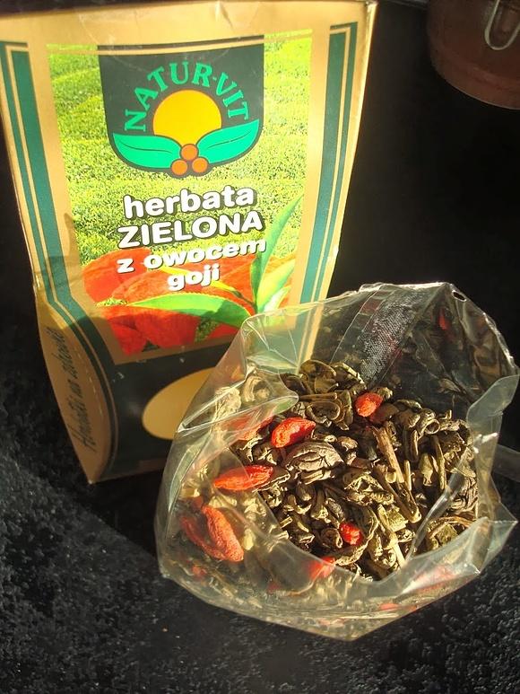 Zielona herbata z owocem goji