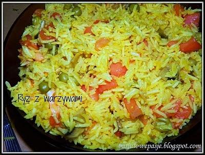 Ryż basmati z warzywami i kurkumą