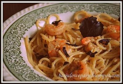 Spaghetti z krewetkami