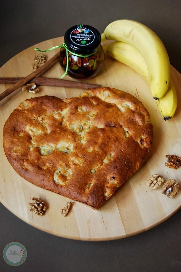 Ciasto bananowe z orzechami i miodem na zdrowie