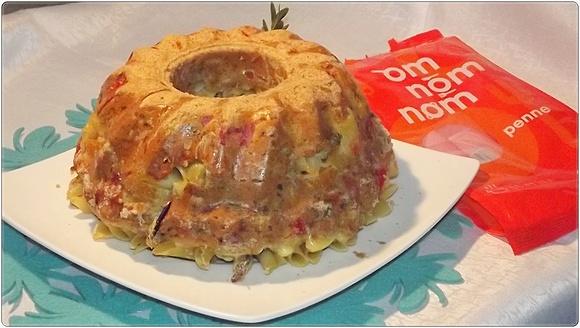 Babka z makaronem z szynką i serem
