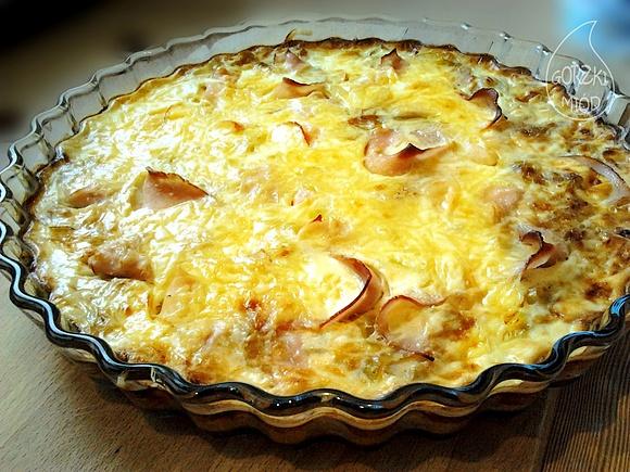 Tarta z porami i serkiem Philadelphia bez mąki