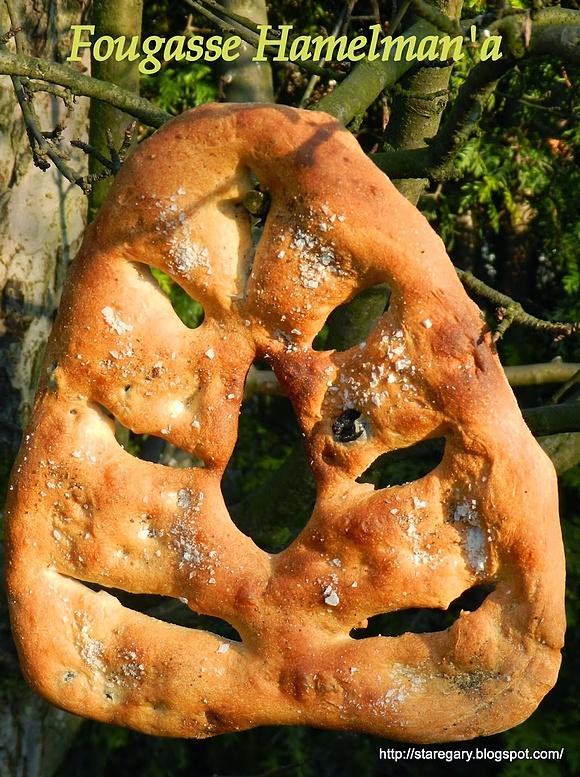 Fougasse z oliwkami - francuski chleb do pieczenia