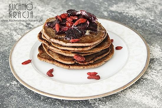 Kakaowe pancakes z pomarańczami
