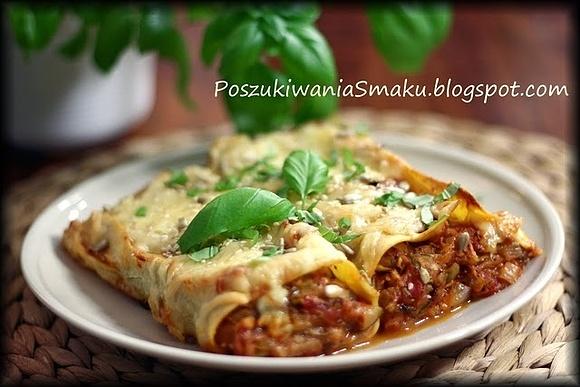 Makaronowe roladki z pomidorami i cukinią, lasagne inaczej