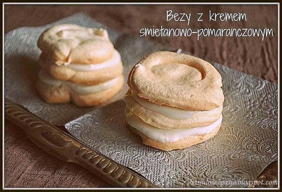 Bezy z kremem pomarańczowym