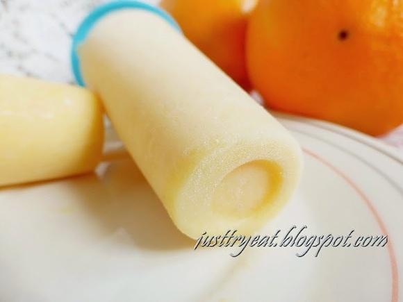 Wegańskie lody na patyku z pomarańczą, cytryną i mango