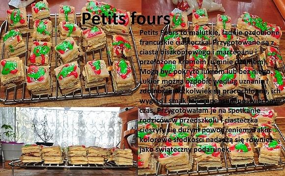 Petits Fours - małe francuskie ciasteczka z nadzieniem i ozdobami