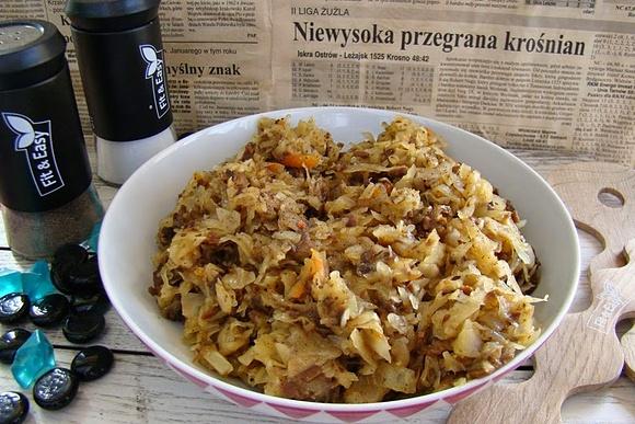 Kapusta z pieczarkami na ciepło