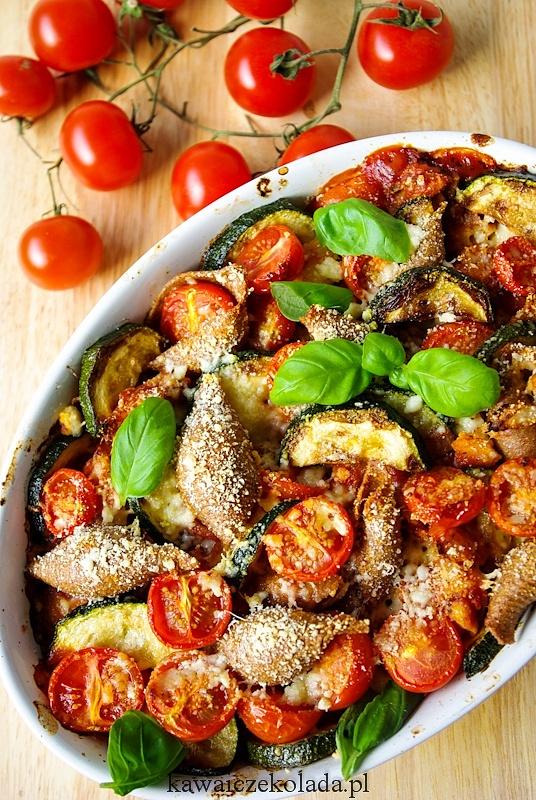Makaronowe muszle razowe zapiekane z dorszem i warzywami