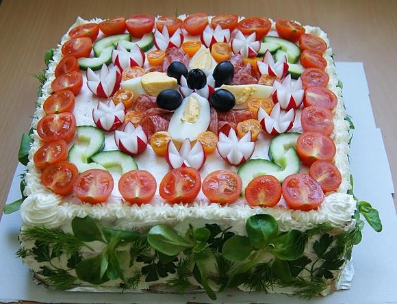 Tort kanapkowy Smörgåstårta