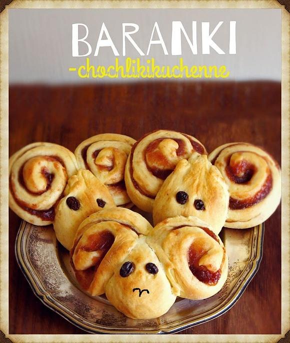 Baranki drożdżowe z marmoladą na Wielkanoc