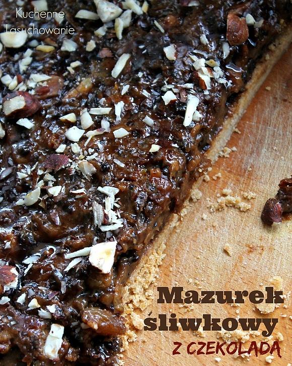 Mazurek śliwkowo-czekoladowy na wielkanocny stół