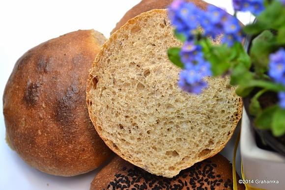Bułki żytnie 40% z kminkiem wg Hamelmana