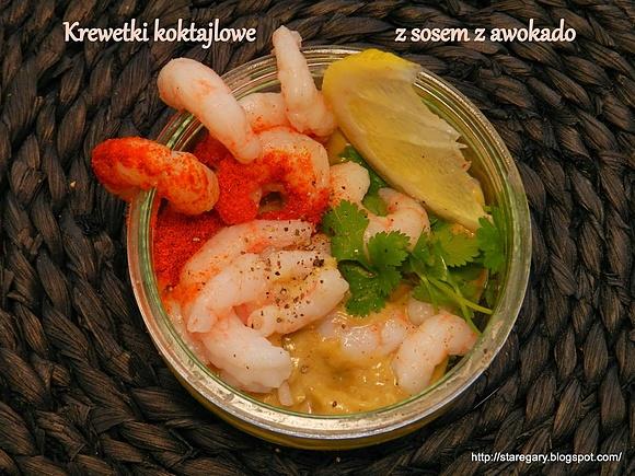 Krewetki koktajlowe z sosem z awokado