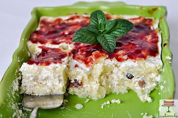Zapiekanka śniadaniowa z kaszy jaglanej i twarogu