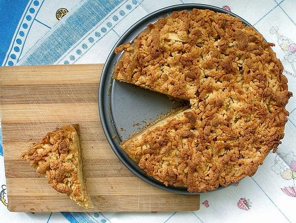 Żytnia tarta szarlotka bez cukru