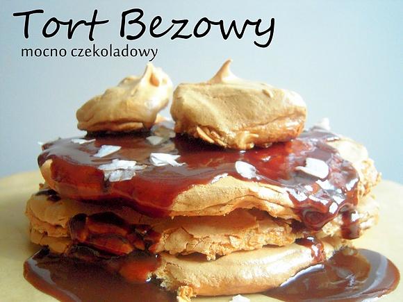 Tort bezowy mocno czekoladowy