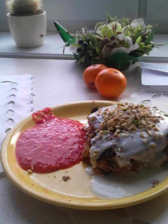 Kokosowo-orzechowo-bananowe serduszka z patelni