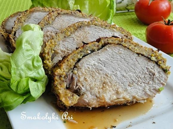 Tymiankowy schab w musztardowej skorupce