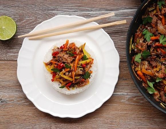 Stir fry z kaczki i mango