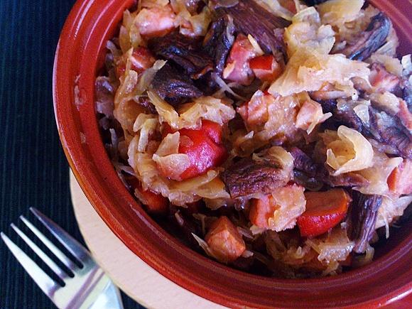 Bigos z kiszonej kapusty