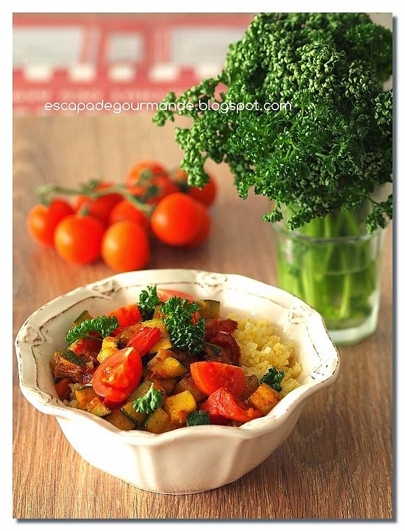 Kasza jaglana z grillowanymi warzywami curry