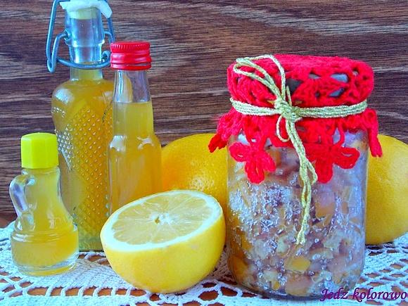 Syrop cytrynowy aromat i skórki do herbaty lub ciasta