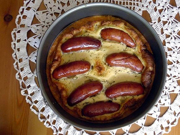 Toad in the hole - kiełbaski w cieście