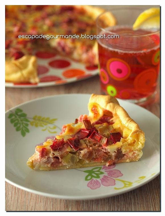 Alzacka tarta z rabarbarem