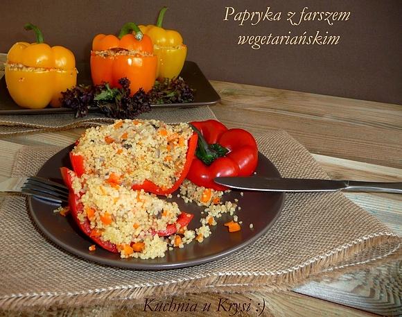 Papryka z farszem wegetariańskim