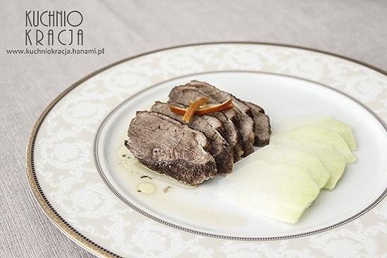 Cynamonowo-pomarańczowa pieczona pierś z kaczki