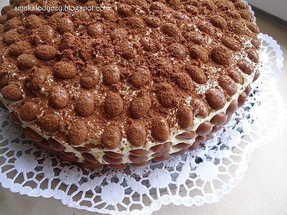 Tort czekoladowo-chałwowy