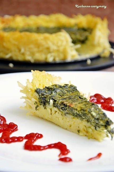 A'la tort makaronowo szpinakowy