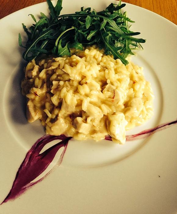 Wytrawne risotto alla milanese z kurczakiem