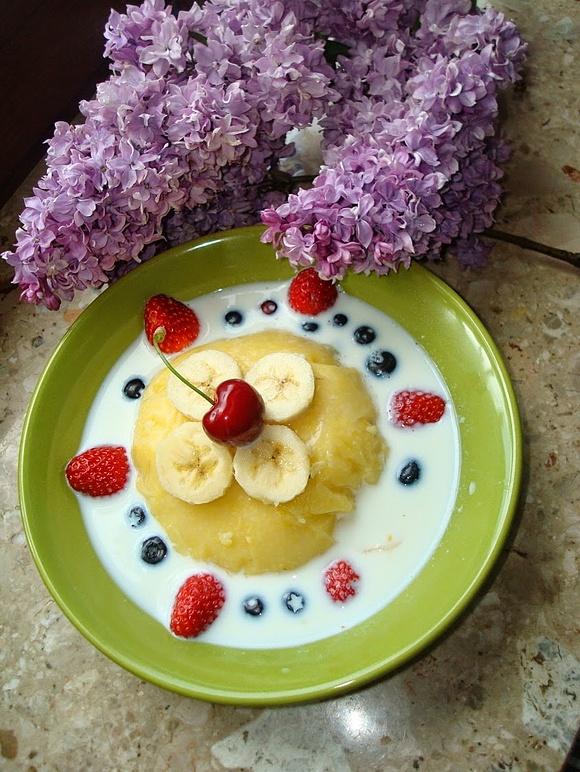 Zatopiłam pudding z czereśniami