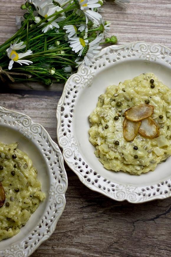 Risotto z topinamburem
