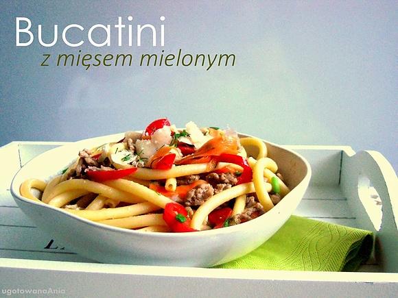 Bucatini z mięsem mielonym